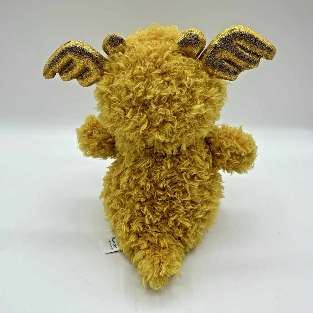 Jellycat Little Dragon Gold Sparkle Retired Rare Plush Authentic - Picture 4 of 9